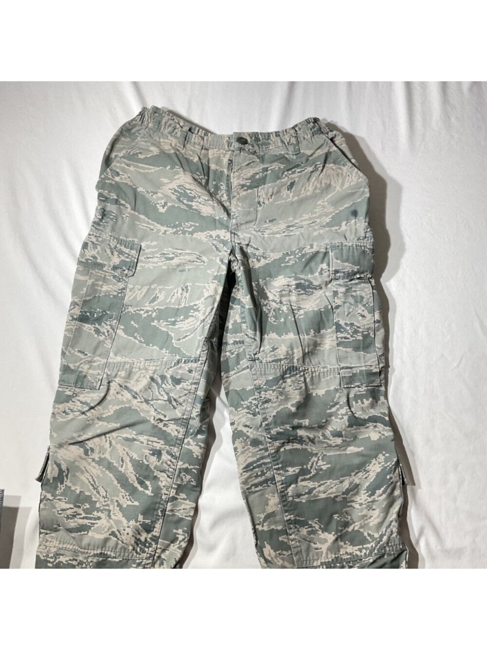 Air Force ABU Digital Camo Ripstop Tactical Pants W/ Cargo Pockets & Button Fly